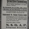 Ankündigung Protestversammlung